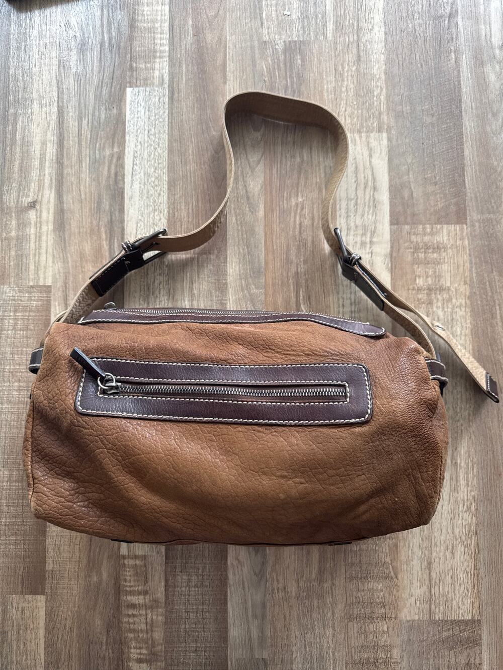 Y2K Designer Marni Lambskin Leather Sling Hobo Bag